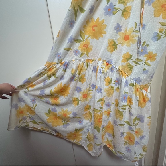 Billabong 100% cotton White Floral Maxi Dress - Picture 4 of 7